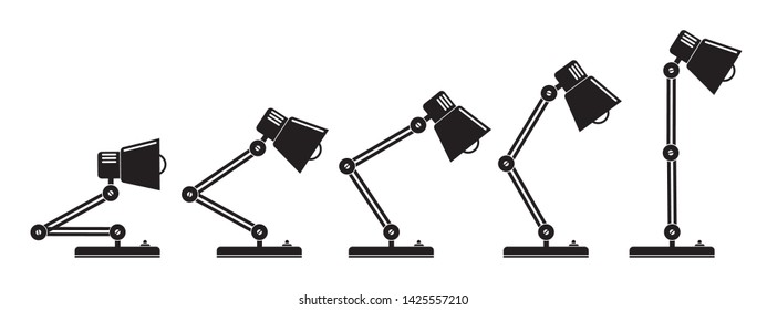 illustration of table office desktop lighting lamp isolated