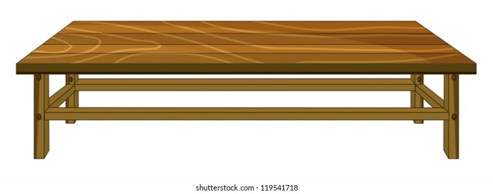 illustration of a table on a white background