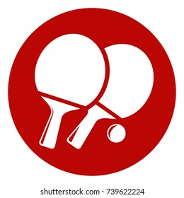 Illustration of table tennis circle icon