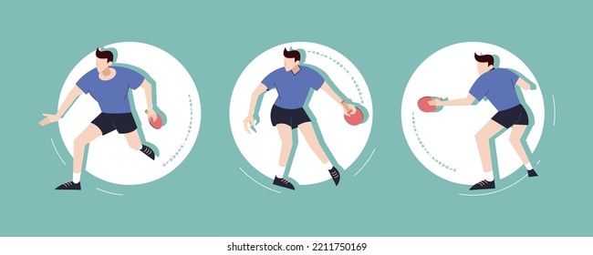 Illustration of  Table Tennis Penhold Player