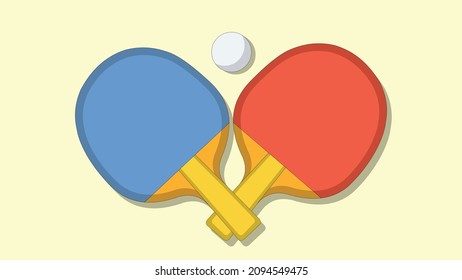 Ilustración del diseño de vectores de tenis de mesa