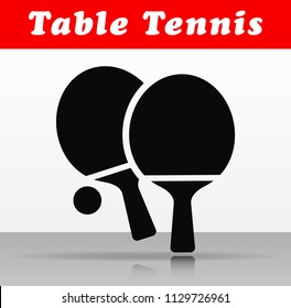 Illustration of table tennis vector icon design