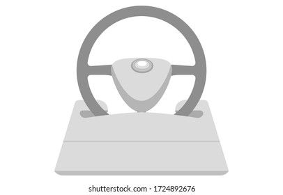 Illustration of a table that can be attached to the steering wheel of a car