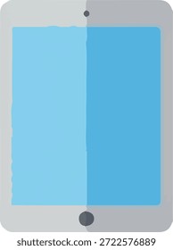 Ilustración del dispositivo de la tableta con la pantalla en blanco
