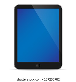 Illustration of tablet on white 