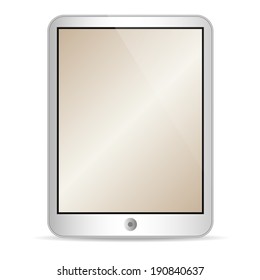 Illustration of tablet on white 
