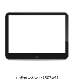 Illustration of tablet on white 