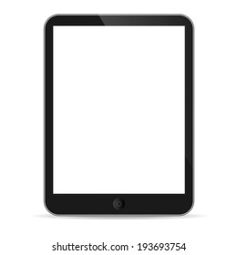 Illustration of tablet on white