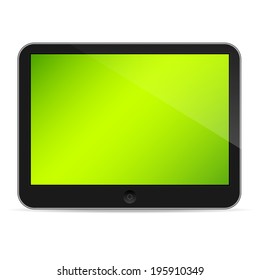 Illustration of tablet on white 
