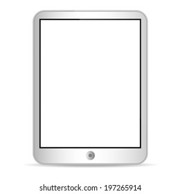 Illustration of tablet on white 