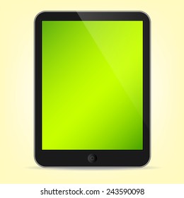 Illustration of tablet on white 