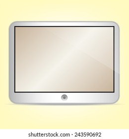 Illustration of tablet on white 