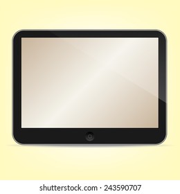 Illustration of tablet on white 