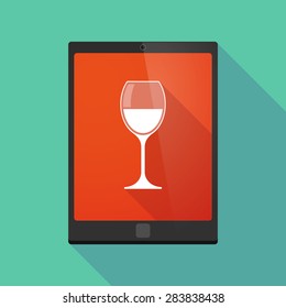 Illustration of a tablet pc icon wit a glass