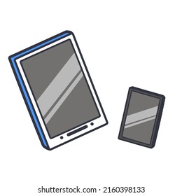 Ilustración de tablets y smartphones
