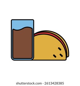 Illustration of Taco and Drink