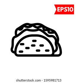 illustration of taco flat icon