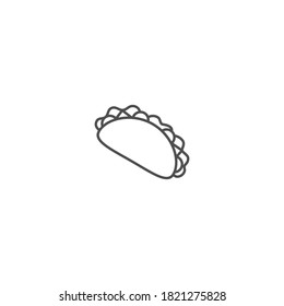 Illustration of Taco Outline Icon - Fast Food Icon Set Vector Illustration Design.