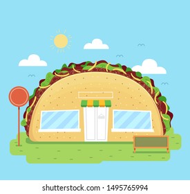 Illustration of a Taco Store