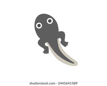 Illustration of a tadpole icon with legs.