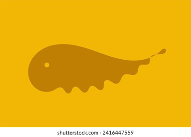 Illustration Tadpole vector minimal design flat