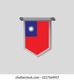 Illustration of Taiwan flag Template