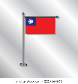 Ilustración de la plantilla de bandera de Taiwán
