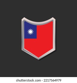 Illustration of Taiwan flag Template