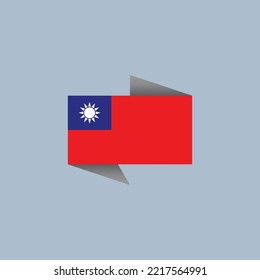 Illustration of Taiwan flag Template