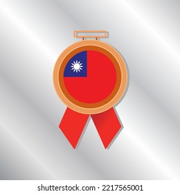 Illustration of Taiwan flag Template