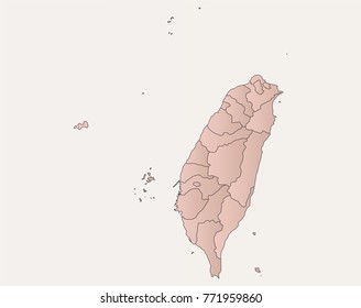 Illustration of the taiwan map 