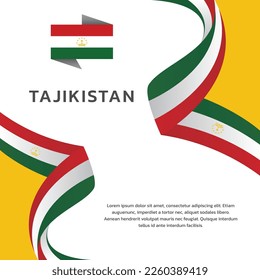 Illustration of Tajikistan flag Template