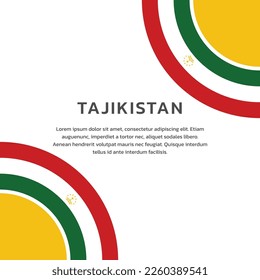 Illustration of Tajikistan flag Template