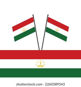 Illustration of Tajikistan flag Template