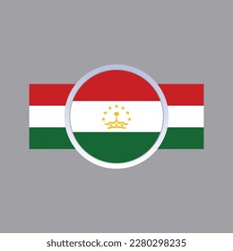 Illustration of Tajikistan flag Template