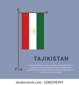 Illustration of Tajikistan flag Template