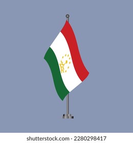 Illustration of Tajikistan flag Template