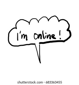 Illustration of Talk Bubble Doodle for Graphic Elements, Poster, Logo, & Others