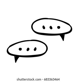 Illustration of Talk Bubble Doodle for Graphic Elements, Poster, Logo, & Others