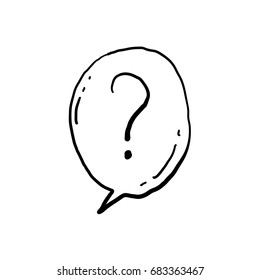 Illustration of Talk Bubble Doodle for Graphic Elements, Poster, Logo, & Others