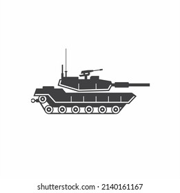 illustration of tank, combat vehicle, vector art.