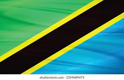 Illustration of Tanzania Flag and Editable vector Tanzania Country Flag