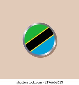 Illustration of Tanzania flag Template
