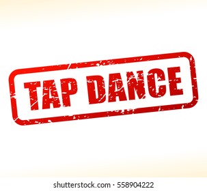Illustration of tap dance text stamp