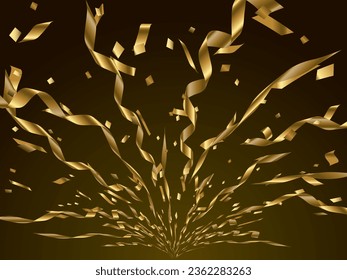 Illustration of tape and confetti