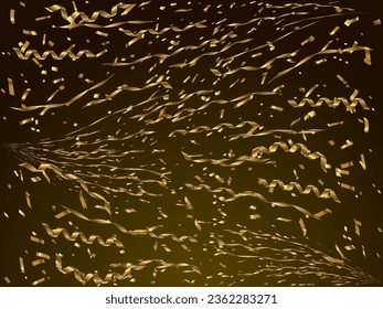 Illustration of tape and confetti