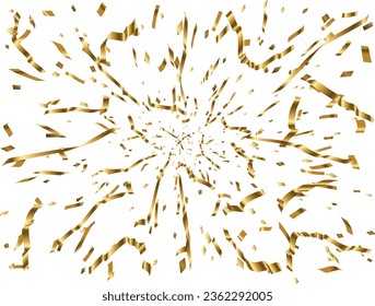 Illustration of tape and confetti