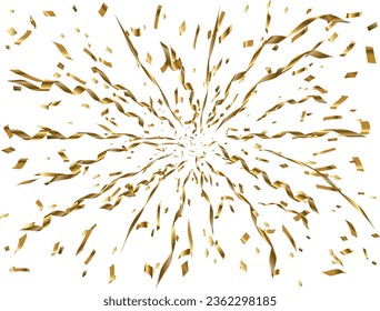 Illustration of tape and confetti