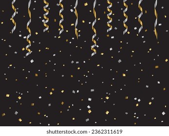 Illustration of tape and confetti