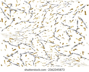 Illustration of tape and confetti